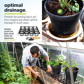 Cannrise Plant Riser heavy-duty polypropylene withstands sun and weather.