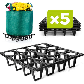 Cannrise Plant Riser modular design shown for flexible pot sizes and fittings.