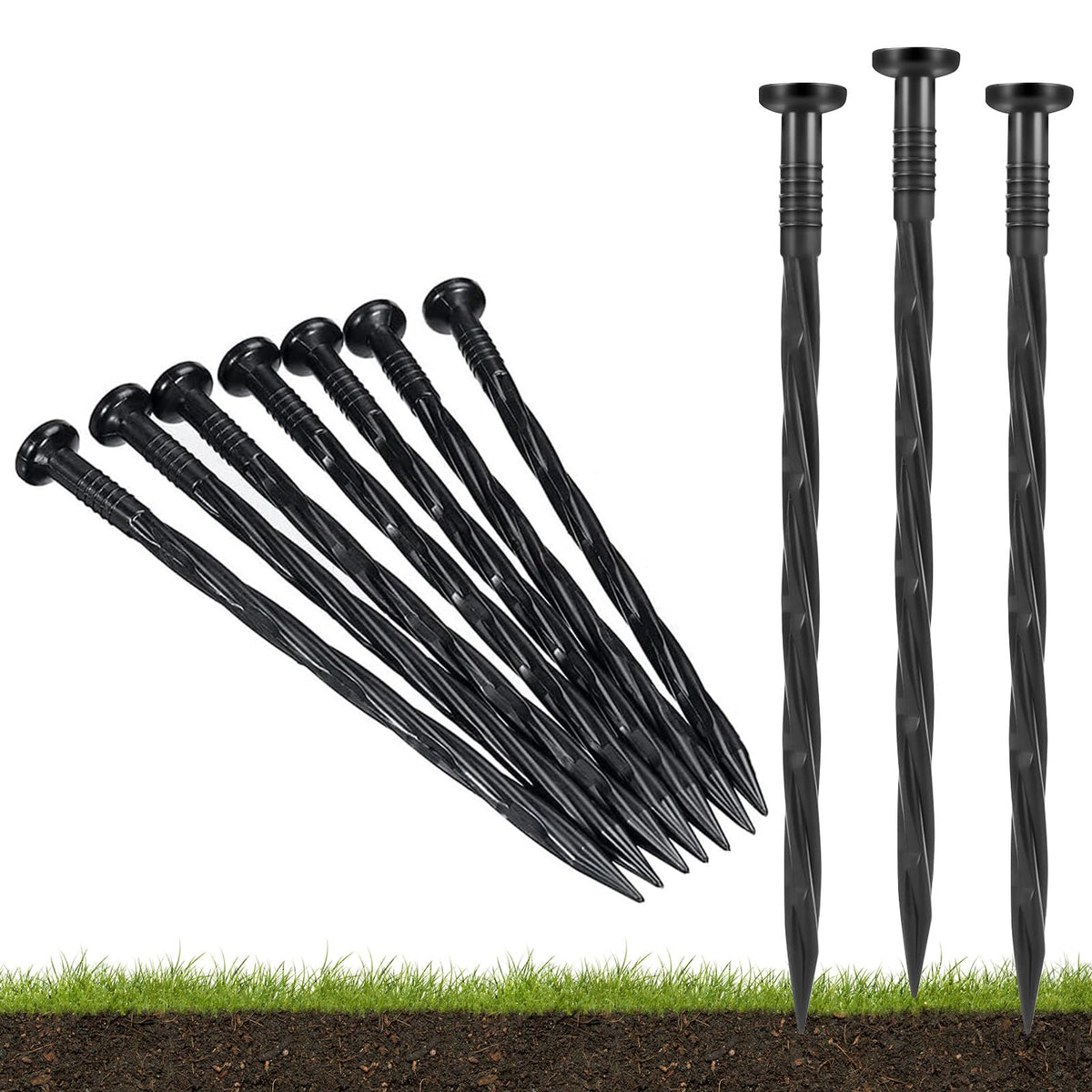 Canopix 100-pack landscape anchoring stakes for durable edging stability