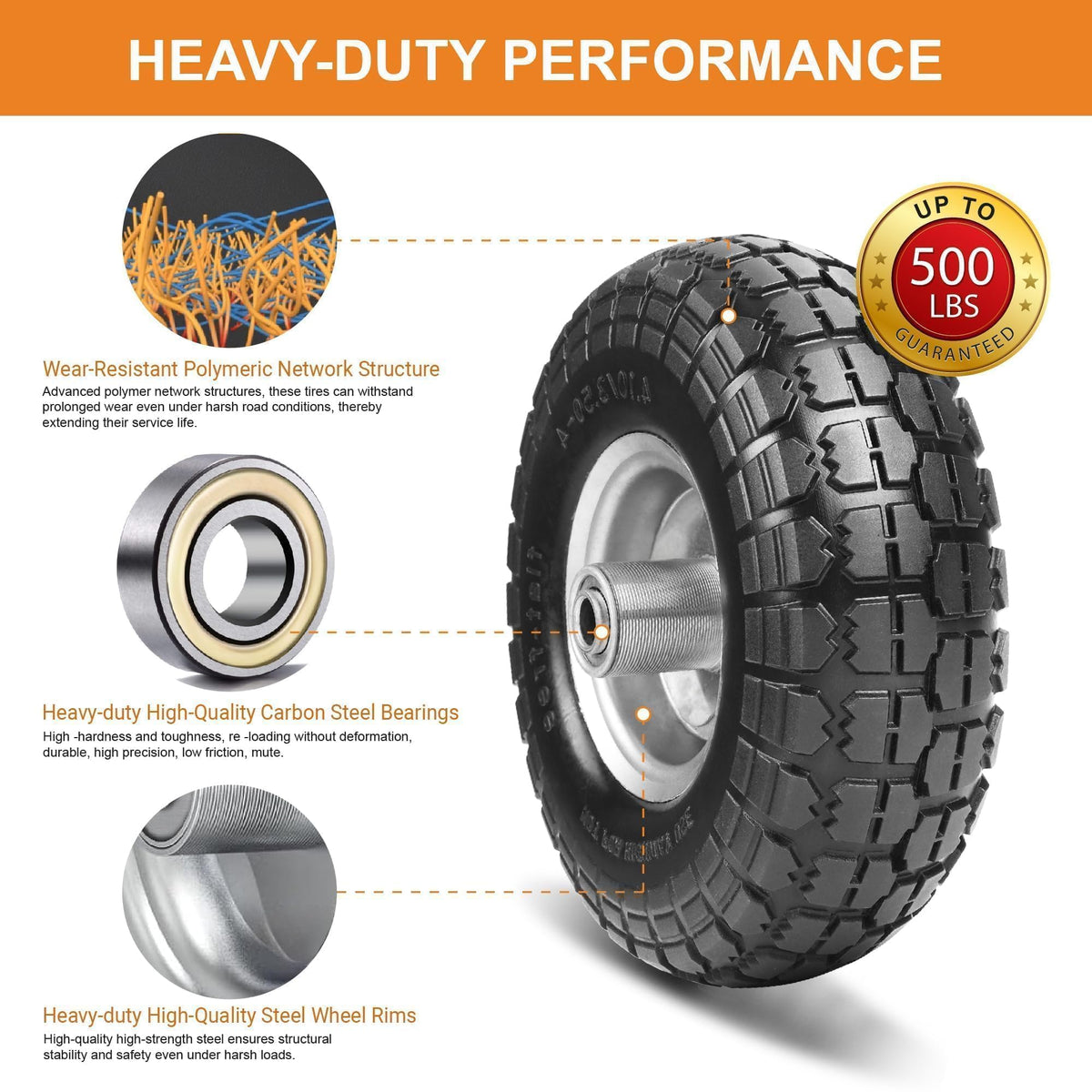 CANWUPON double sealed bearings for smooth rolling on varied surfaces.