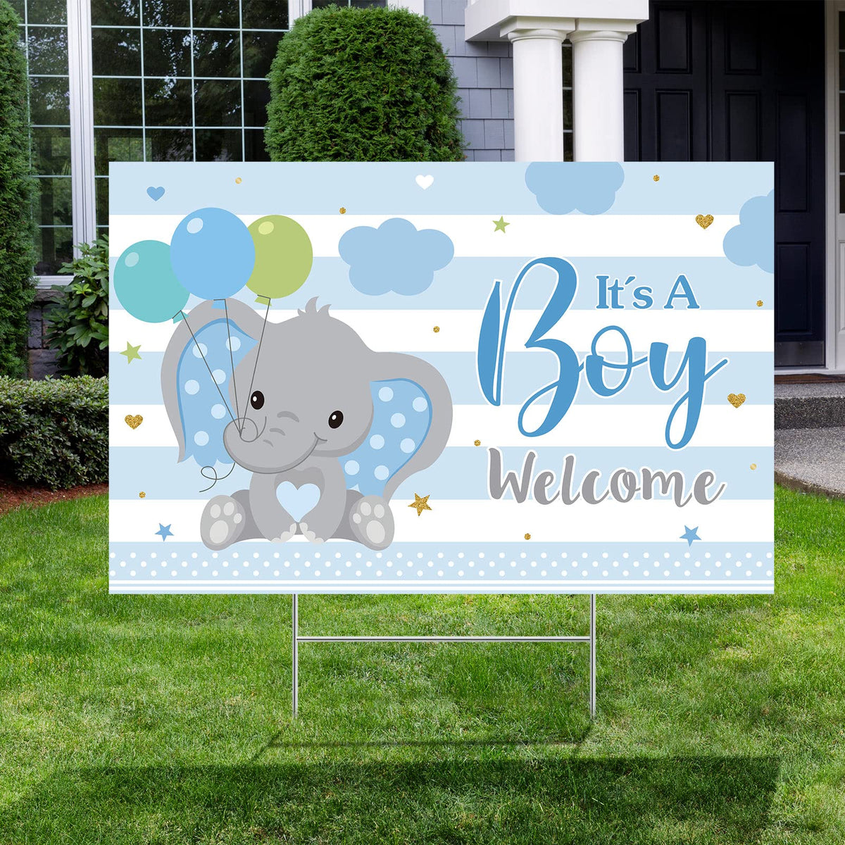 Capoda easy-install yard sign ideal for quick welcome or reveal.