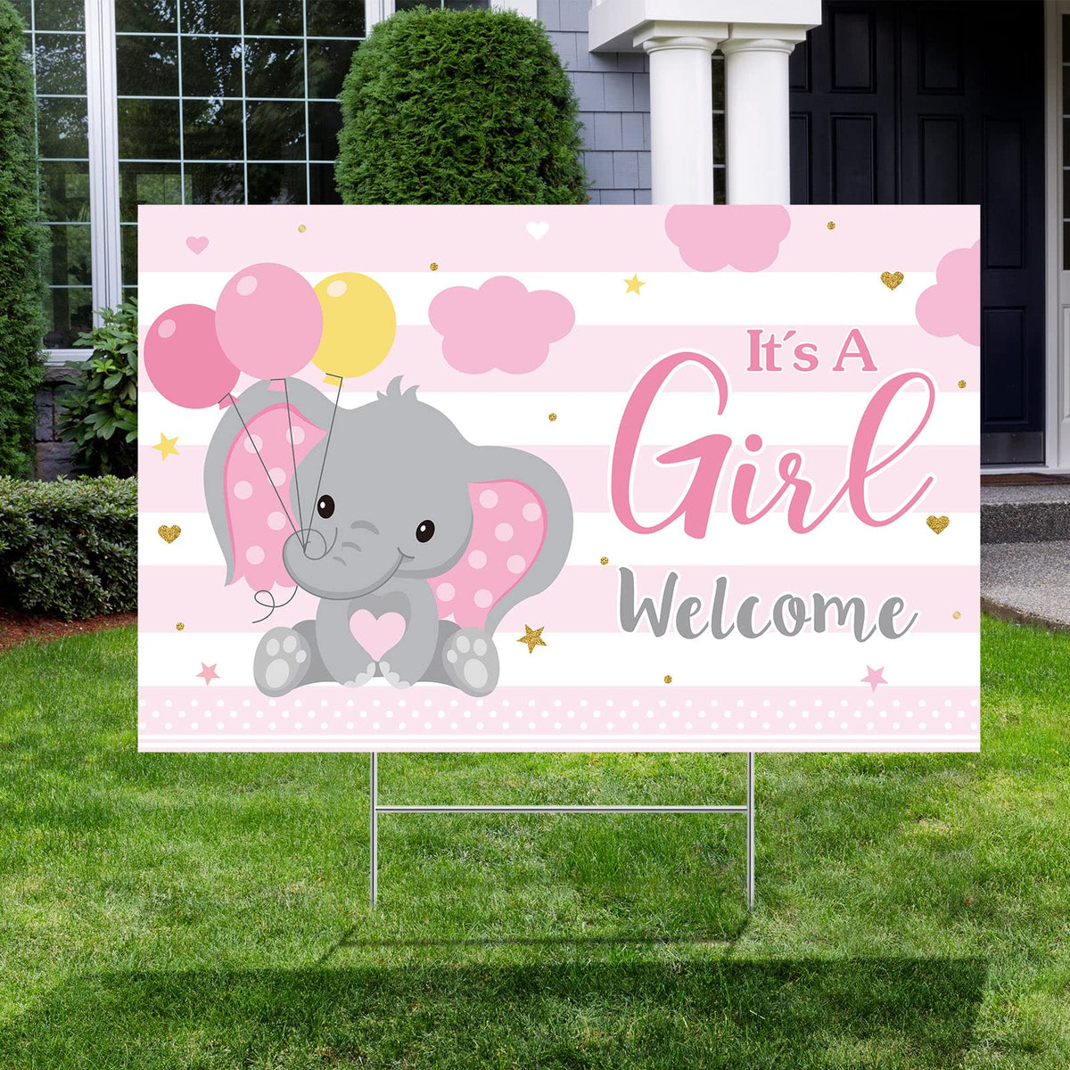 Capoda reusable outdoor decor ready for future baby celebrations.