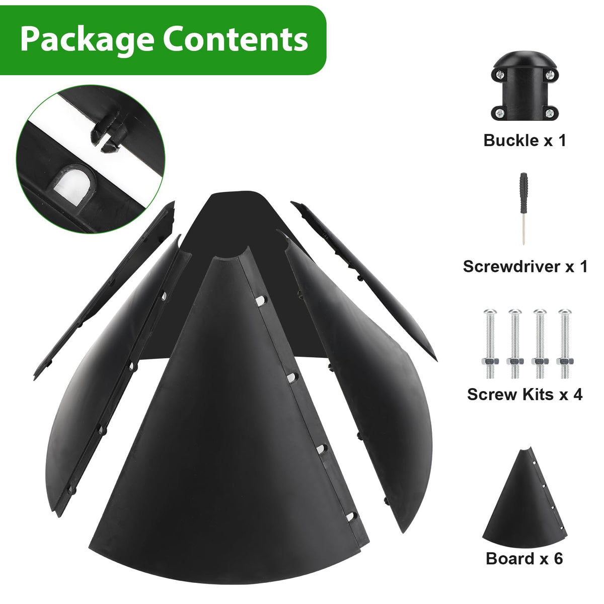 CAPOT Squirrel Baffle matte black finish blends into outdoor spaces