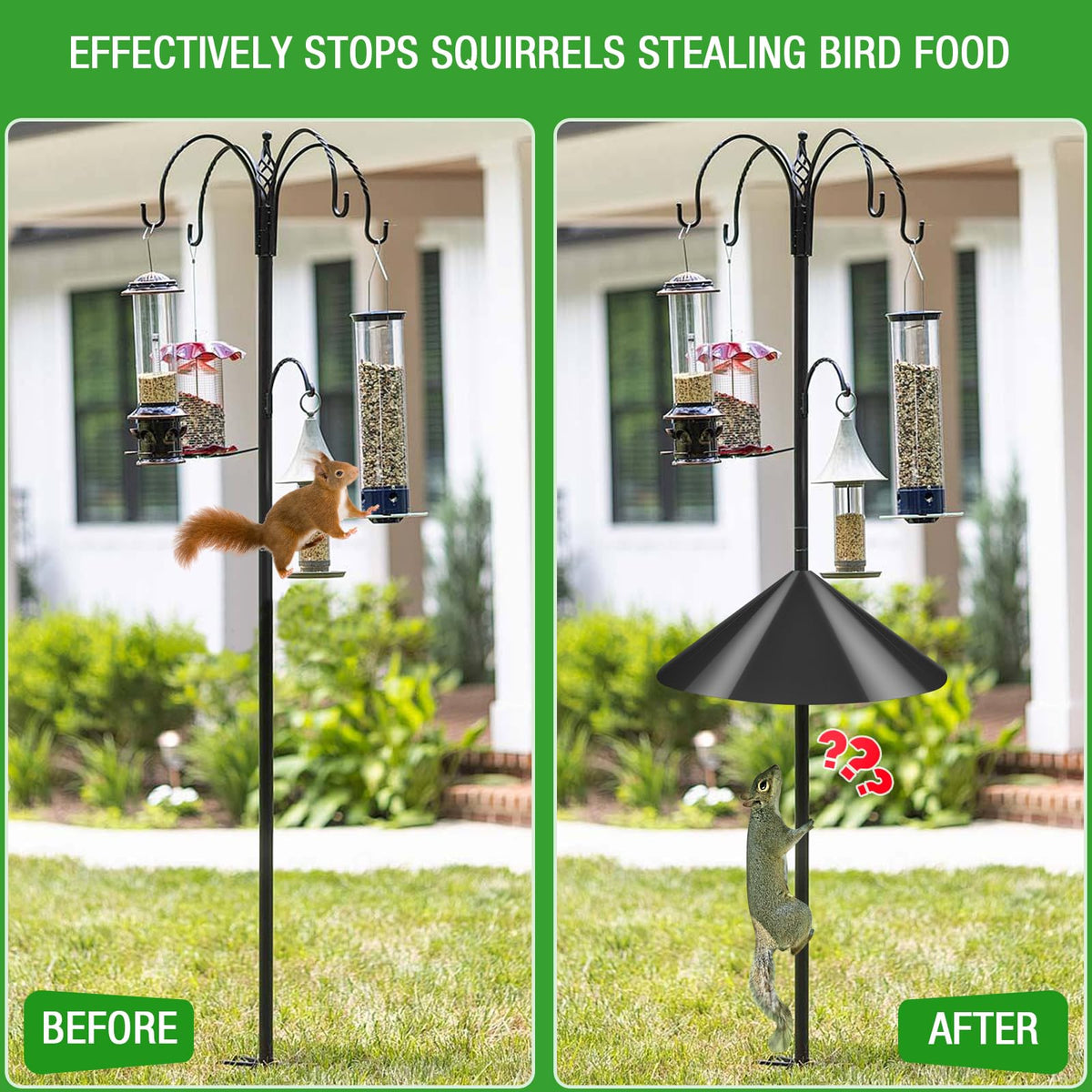 CAPOT baffle demonstrates universal pole compatibility for shepherd hooks