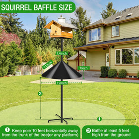 CAPOT Squirrel Baffle rotational mechanism deters climbing pests