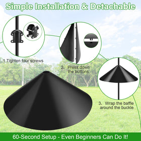 CAPOT baffle features UV-resistant PP material for outdoor durability