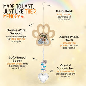 Captain Decor 2x2 photo slot enables personalized memorial display.