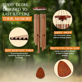 Captain Decor memorial wind chimes in black and brown color