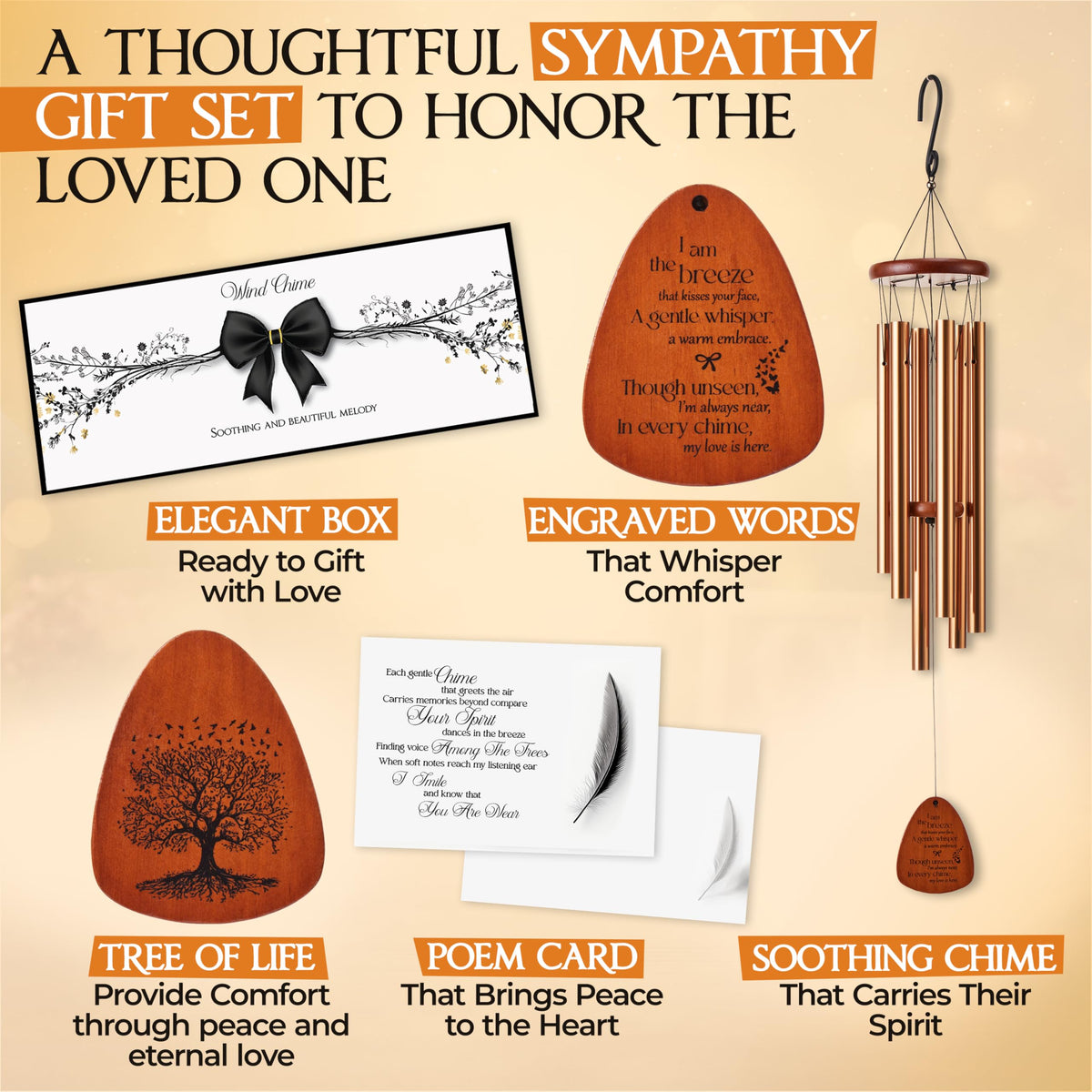 Mute feature on Captain Decor wind chimes for quiet reflection