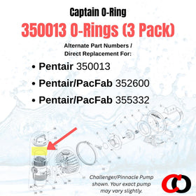 Captain O-Ring 350013 lid O-Ring dimensions shown help confirm proper fit
