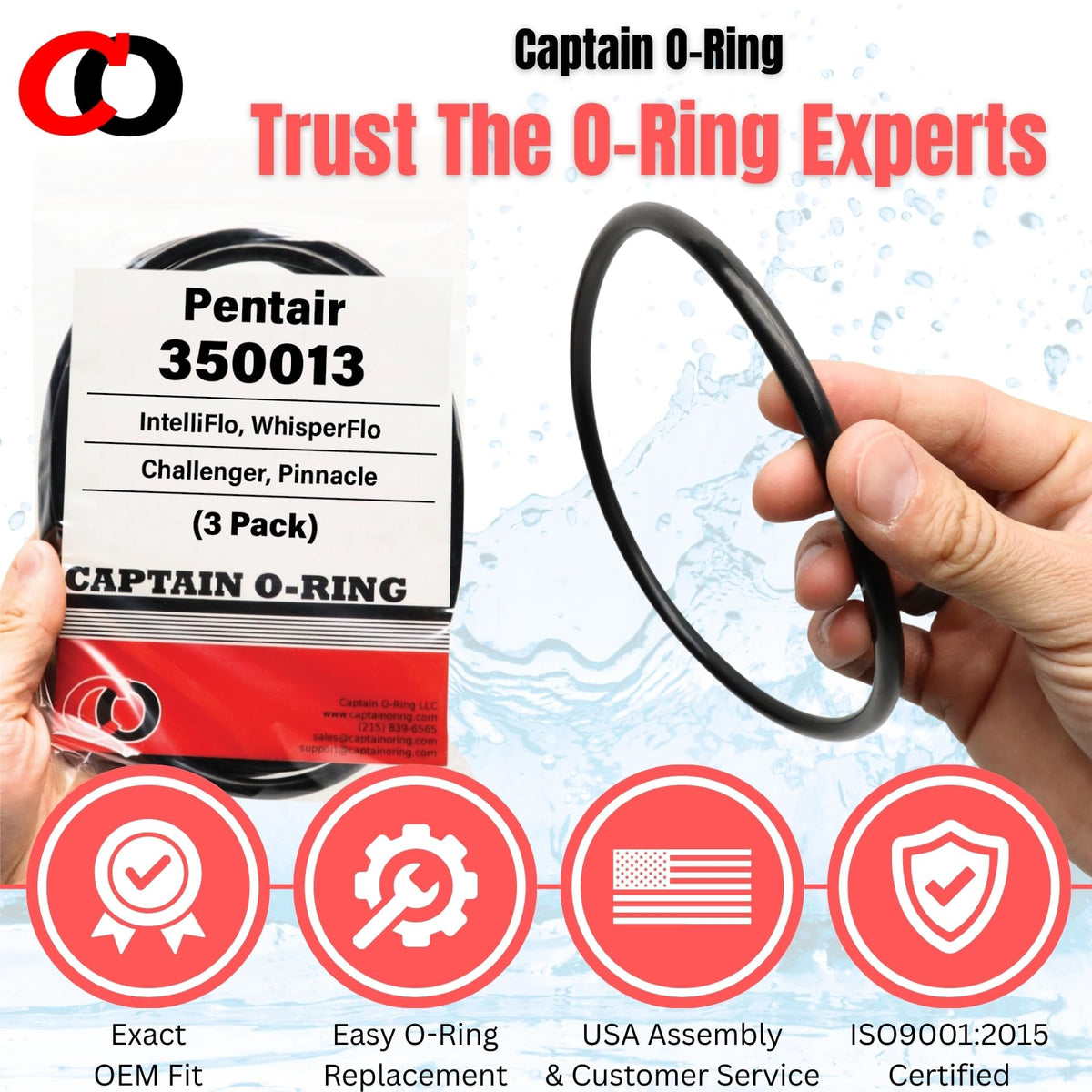 Captain O-Ring 350013 lid O-Ring installation step demonstrates easy replacement