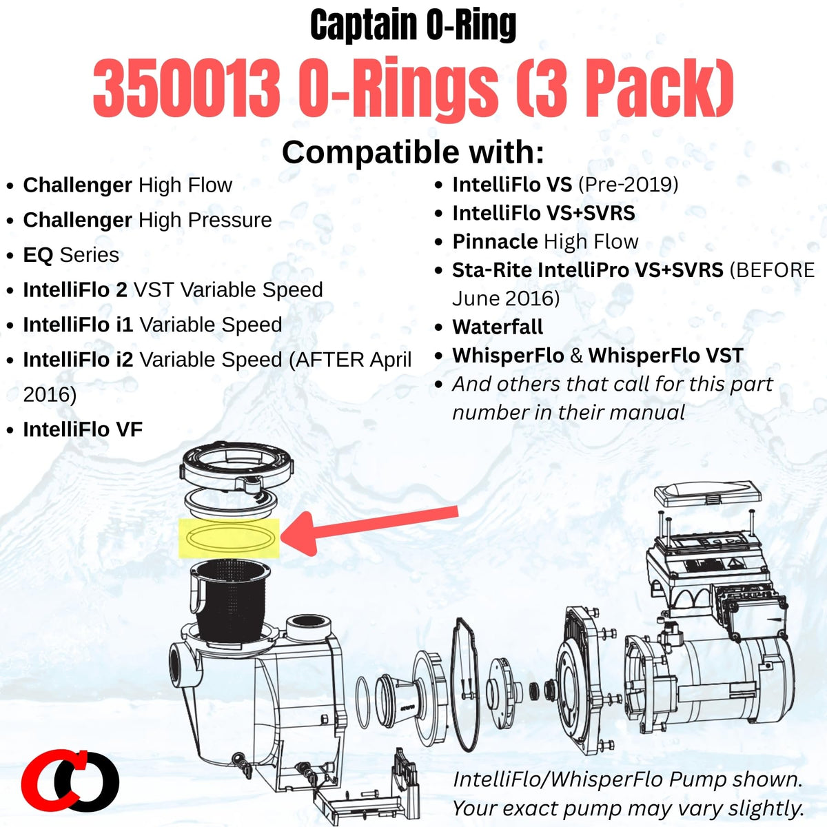 Captain O-Ring 350013 lid O-Ring pack highlights value for multiple filter cycles