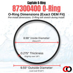 Captain O-Ring 87300400 two-pack enables quick replacement and downtime reduction
