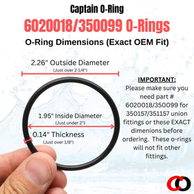 Captain O-Ring Buna-N material highlighting durable seal components