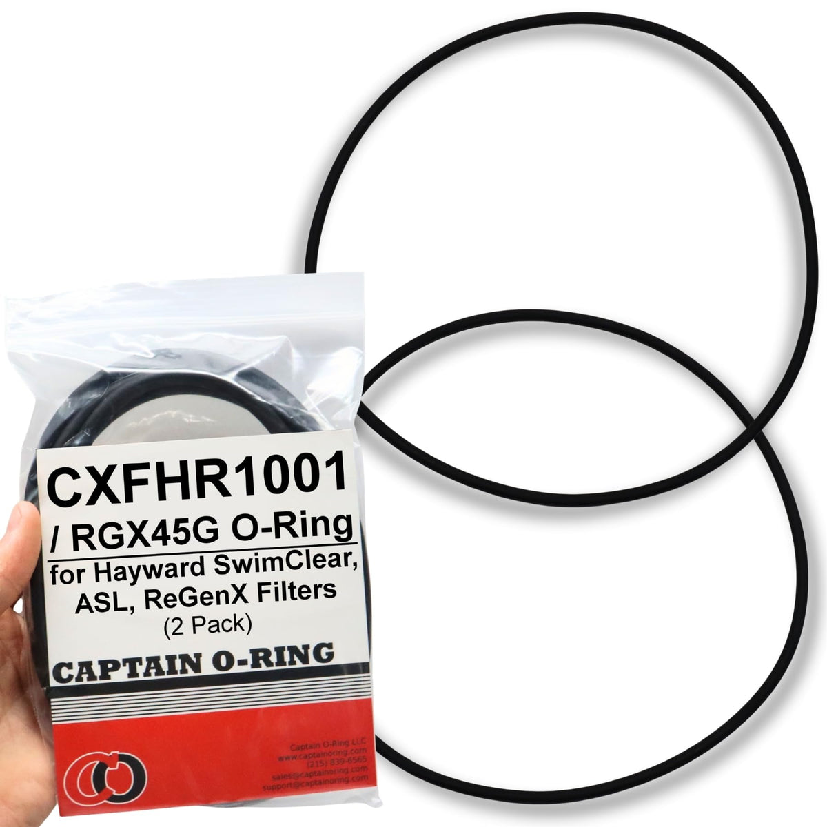 Captain O-Ring CXFHR1001 two-pack o-rings for reliable pool filtration seals