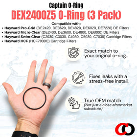 Captain O-Ring DEX2400Z5 dimensions specify precise ID and OD for a snug fit