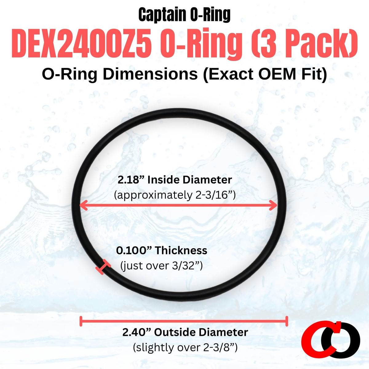 Captain O-Ring DEX2400Z5 compatible with Hayward DE and cartridge filters
