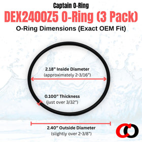 Captain O-Ring DEX2400Z5 compatible with Hayward DE and cartridge filters