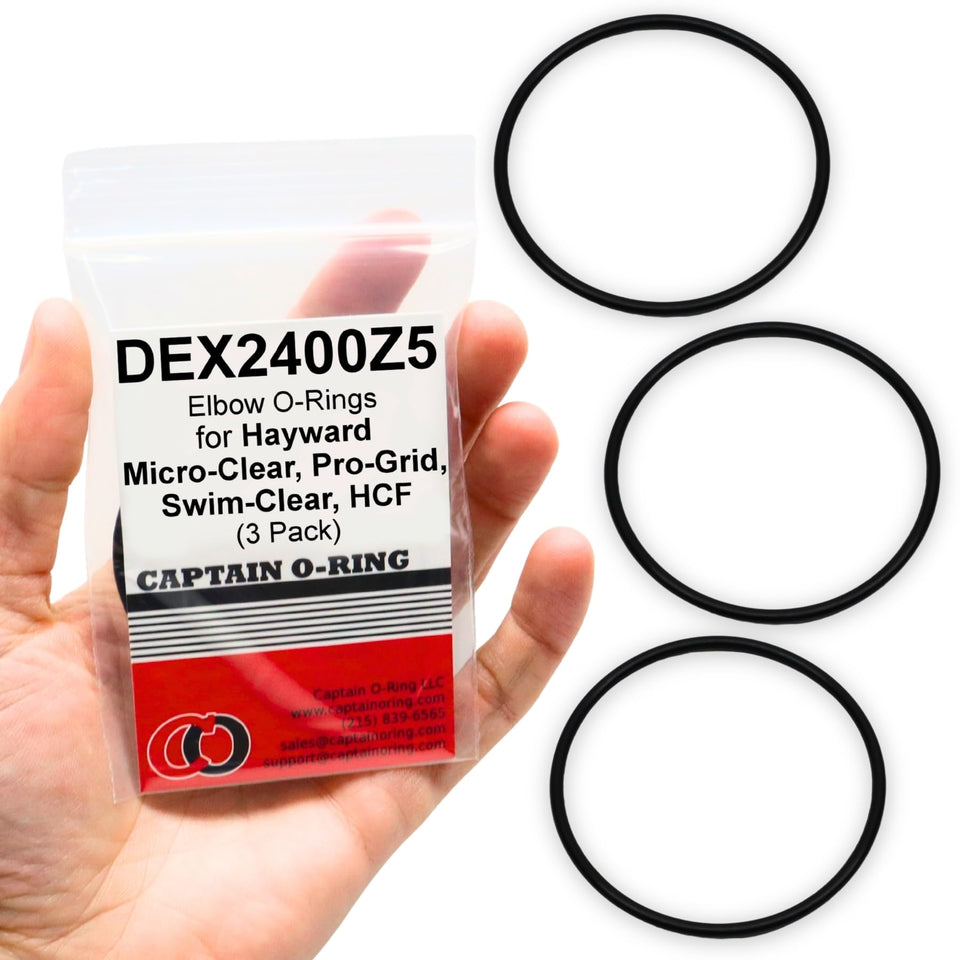 Captain O-Ring DEX2400Z5 three-pack for durable pool filter seal replacements