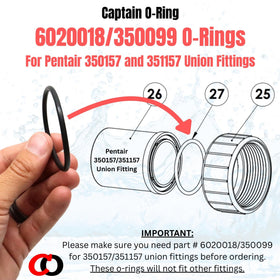 Captain O-Ring three-pack of replacement seals for leaks