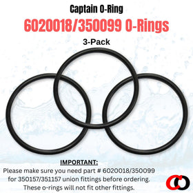 Captain O-Ring USA-made and warrantied for trusted pool parts