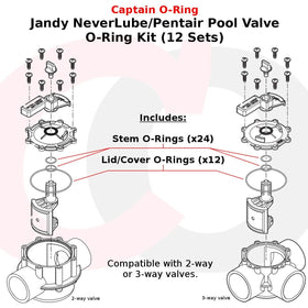 Captain O-Ring valve stem o-rings 24-pack for durable seals during maintenance