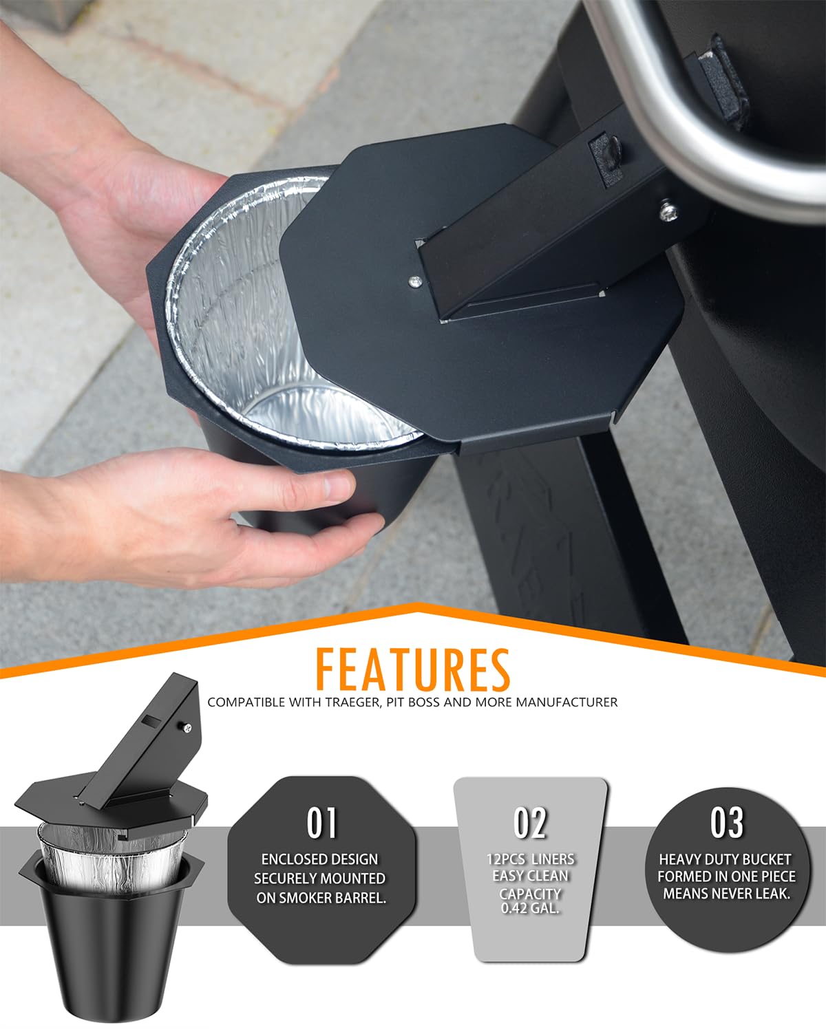 CaptainGrill twelve liners included for easy disposal and cleanup after grilling.