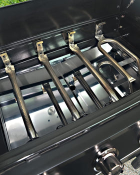 Adjustable width mechanism showing 24–30 inch range