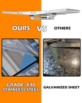 Grease drain hole and sloped center channel design