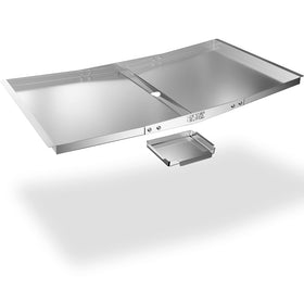 CaptainGrill grease tray catch pan for 30-36 inch grills directs grease to the drain