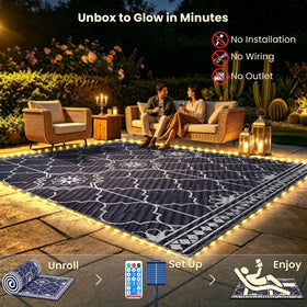 Capybland waterproof outdoor rug straw weave for weatherproof outdoor use