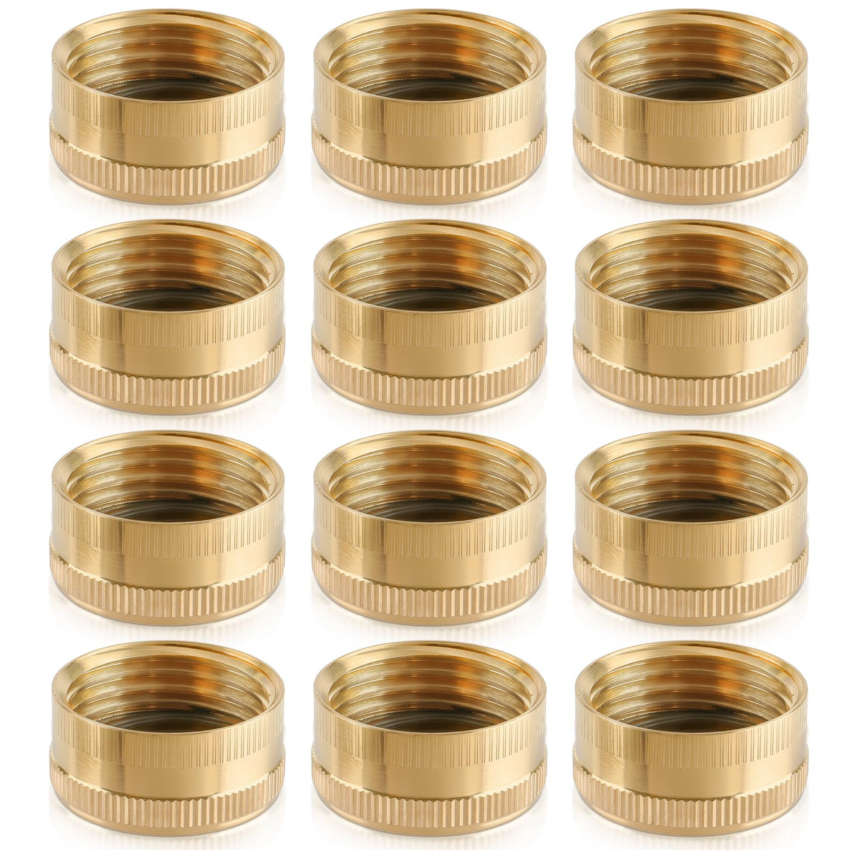 CARBBIA 12-pack brass end cap for 3/4in hoses provides secure termination.