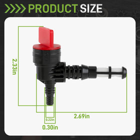Carbbia 2-pack shut-off valves for reliable fuel shut-off on portable engines.