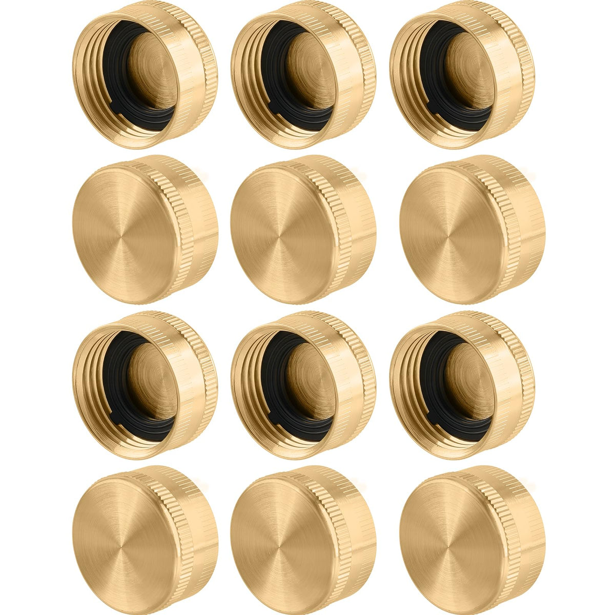 CARBBIA brass end cap compact design fits easily in storage.