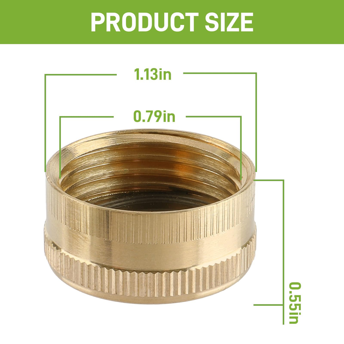 CARBBIA brass end cap with washer ensures a tight, leak-free seal.