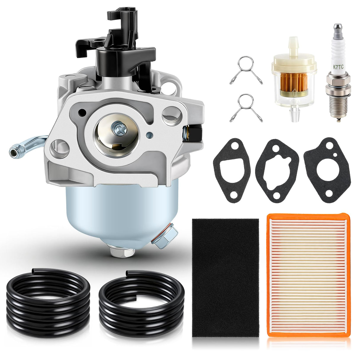 Carbbia 16100-zg9-m12 carburetor on Honda GXV140 engine for reliable starts.