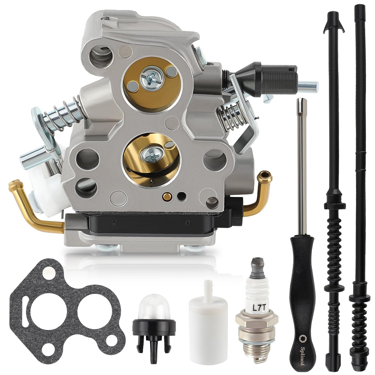 CARBBIA carburetor 506450501 in-box for fast replacement on compatible Husqvarna and jonsared saws.