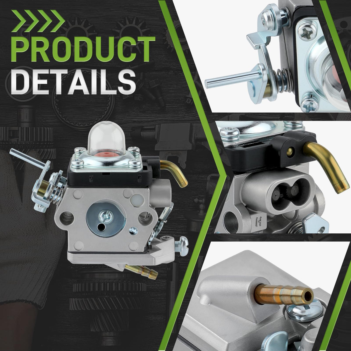 CARBBIA 545008097 Husqvarna 129LDX installation view highlights precise fit and seal.