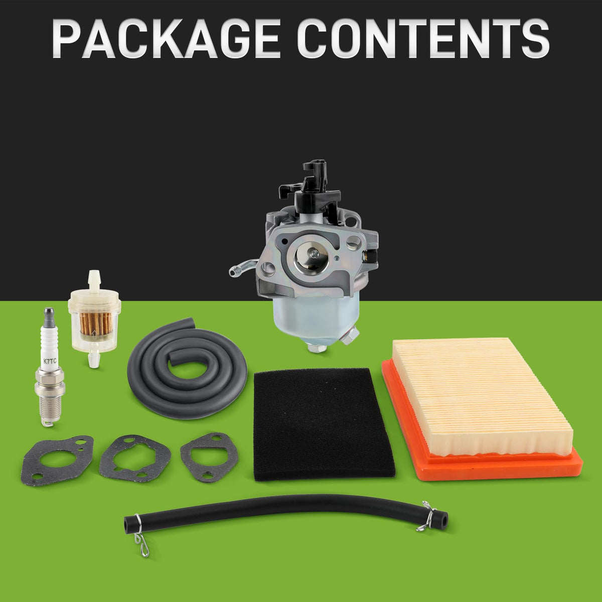 Carbbia carburetor with gaskets provides ready replacement parts.