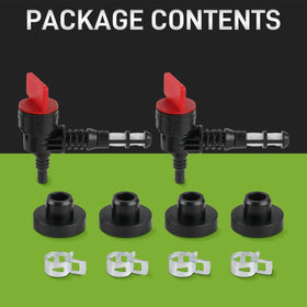 Carbbia valve fits Kohler engines for efficient shut-off and routing.