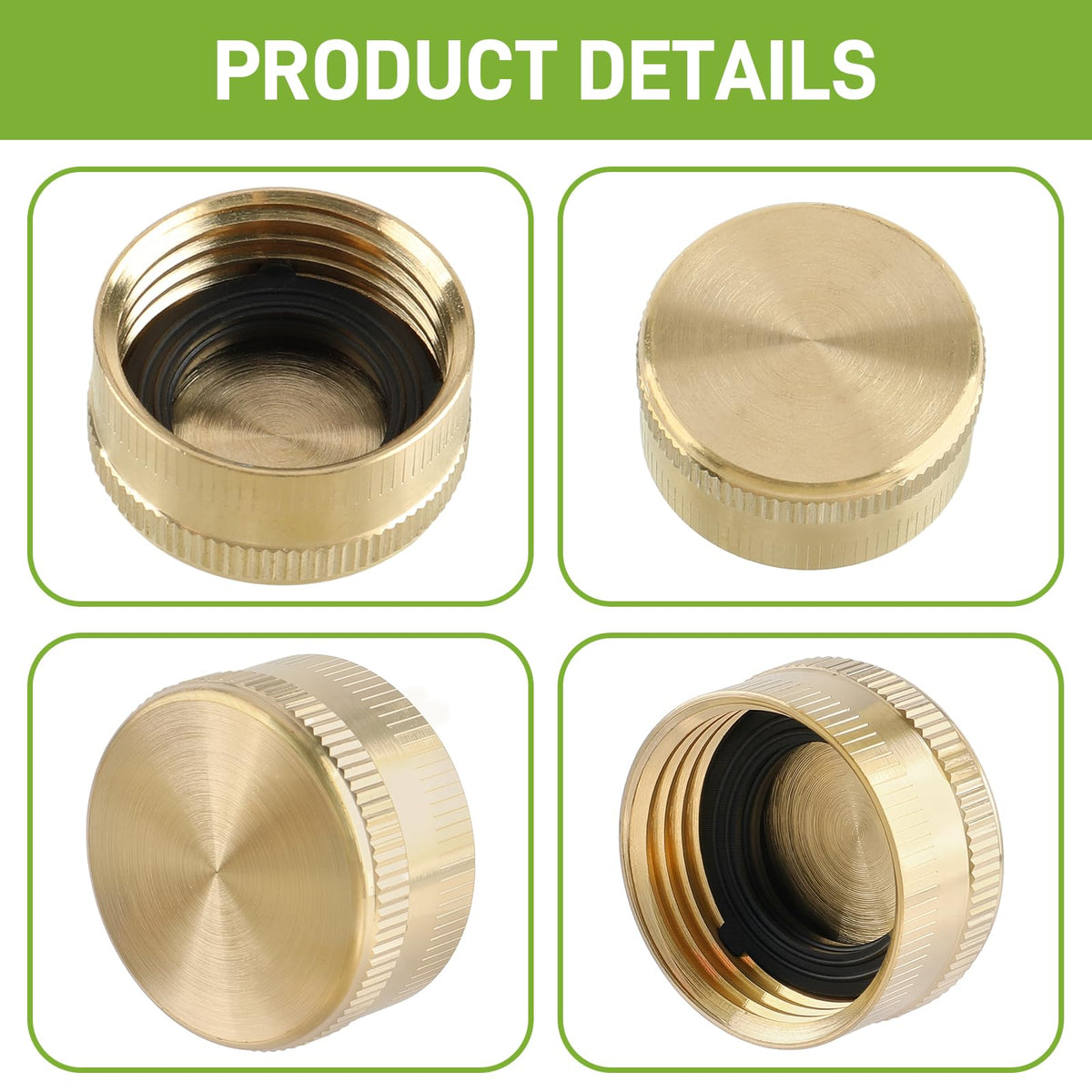 CARBBIA durable brass end cap for reliable outdoor hose connections.