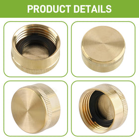 CARBBIA durable brass end cap for reliable outdoor hose connections.