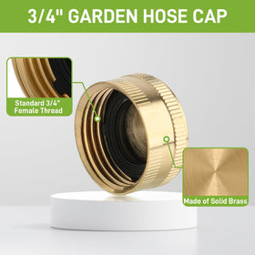 CARBBIA 3/4in brass end cap fits standard threads securely.