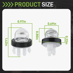 CARBBIA primer bulbs 5-pack back view shows packaging and labeling