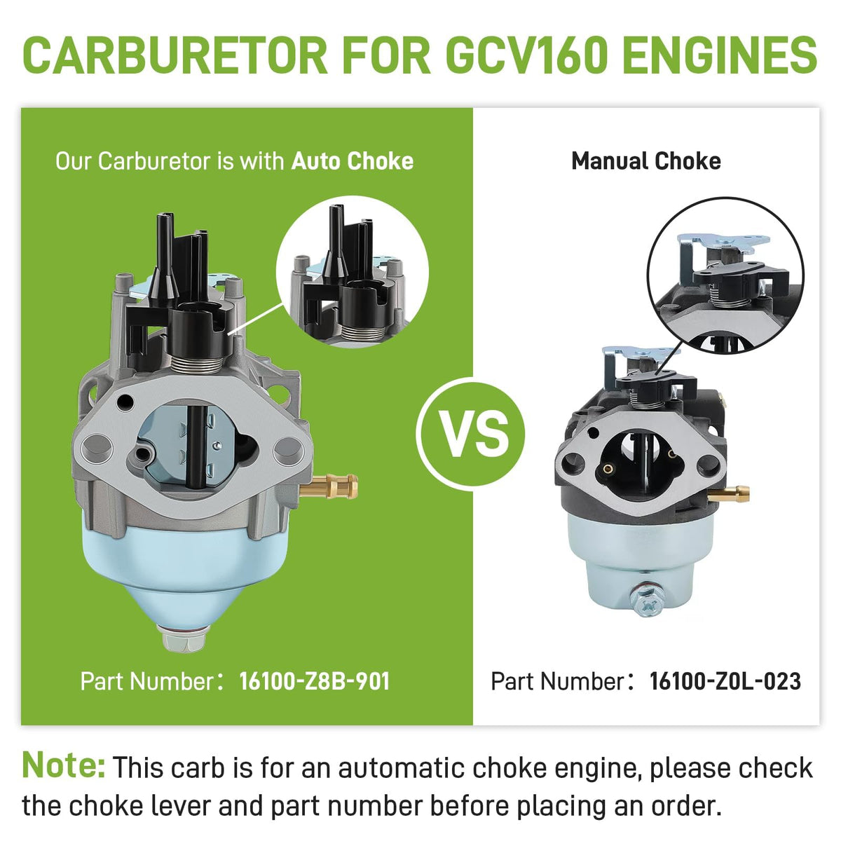 Carbbia tune-up kit included with carburetor for quick maintenance.