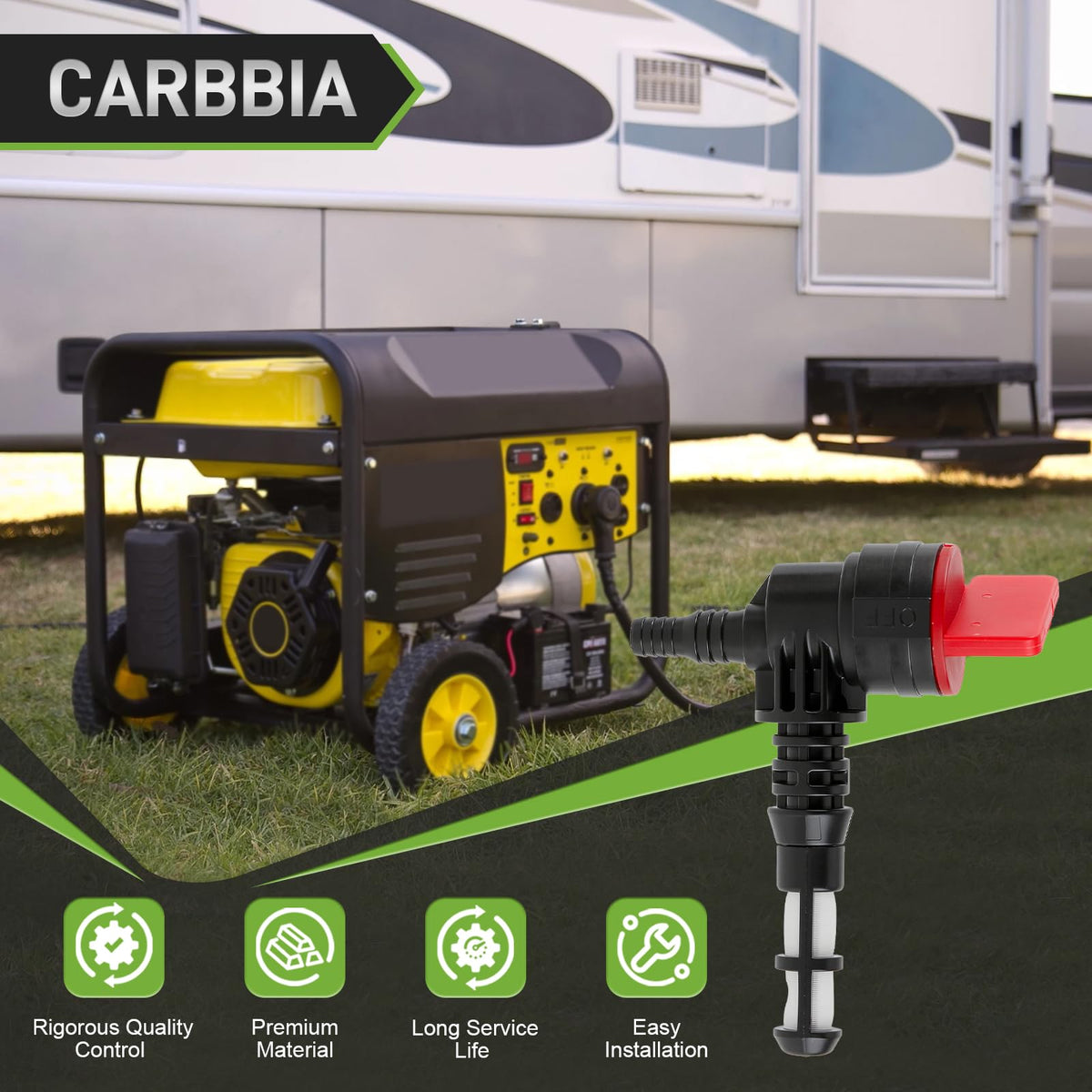 Carbbia installation setup shown for quick mounting on compatible units.