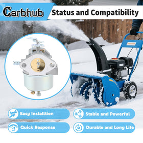 Carbhub 640052 carburetor closeup shows precise components and adjustable screws