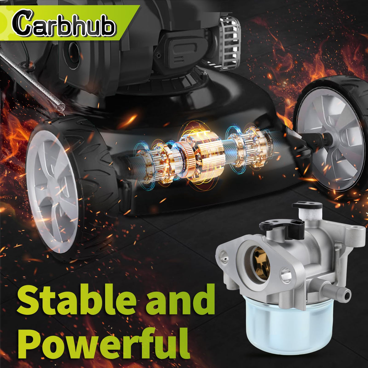 Carbhub 675 190cc carburetor kit included screws and springs for secure assembly.