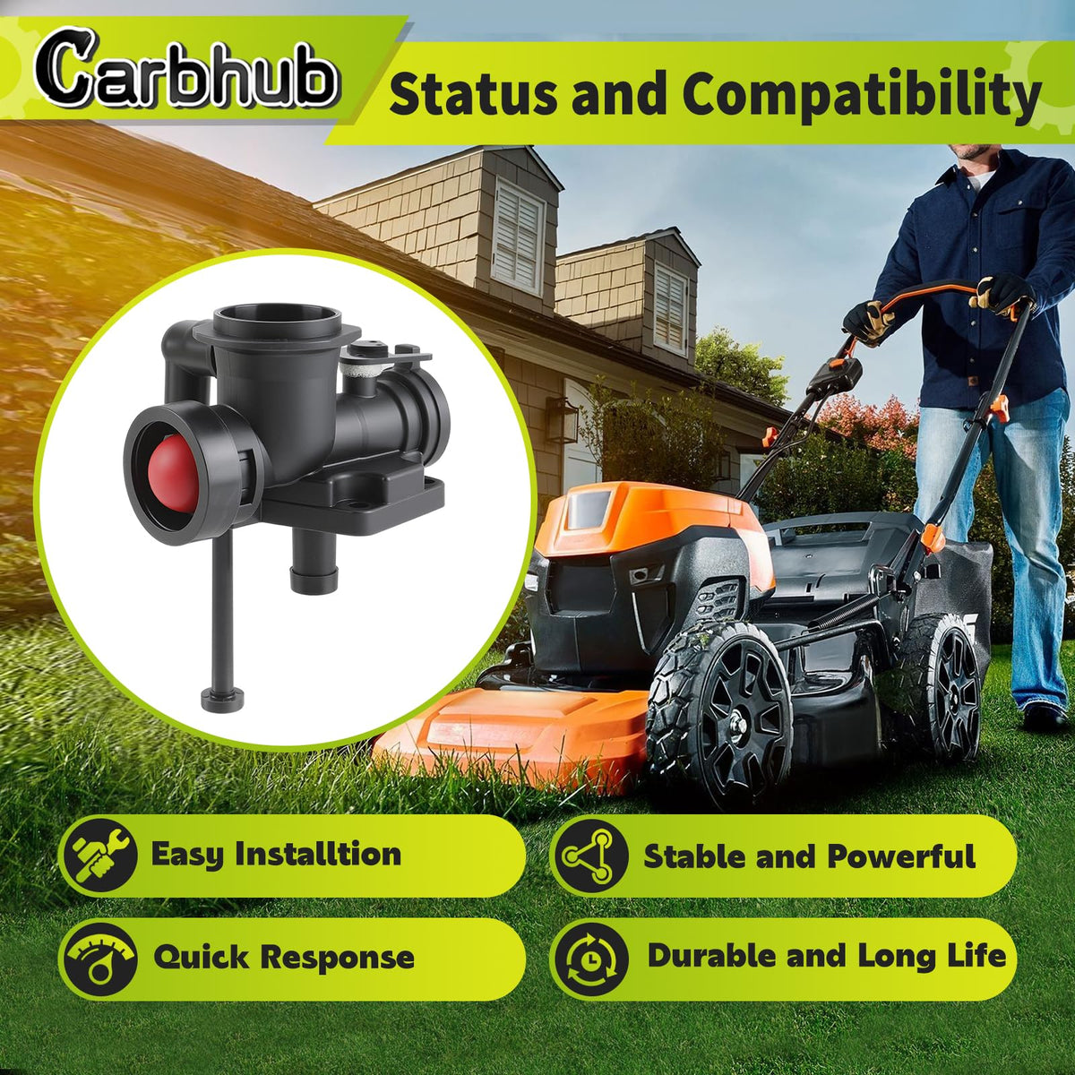 Carbhub air filter 698369 replacement improves airflow and filtration.