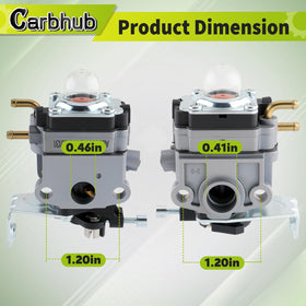 Carbhub carburetor A063001 label visible for easy identification during maintenance.